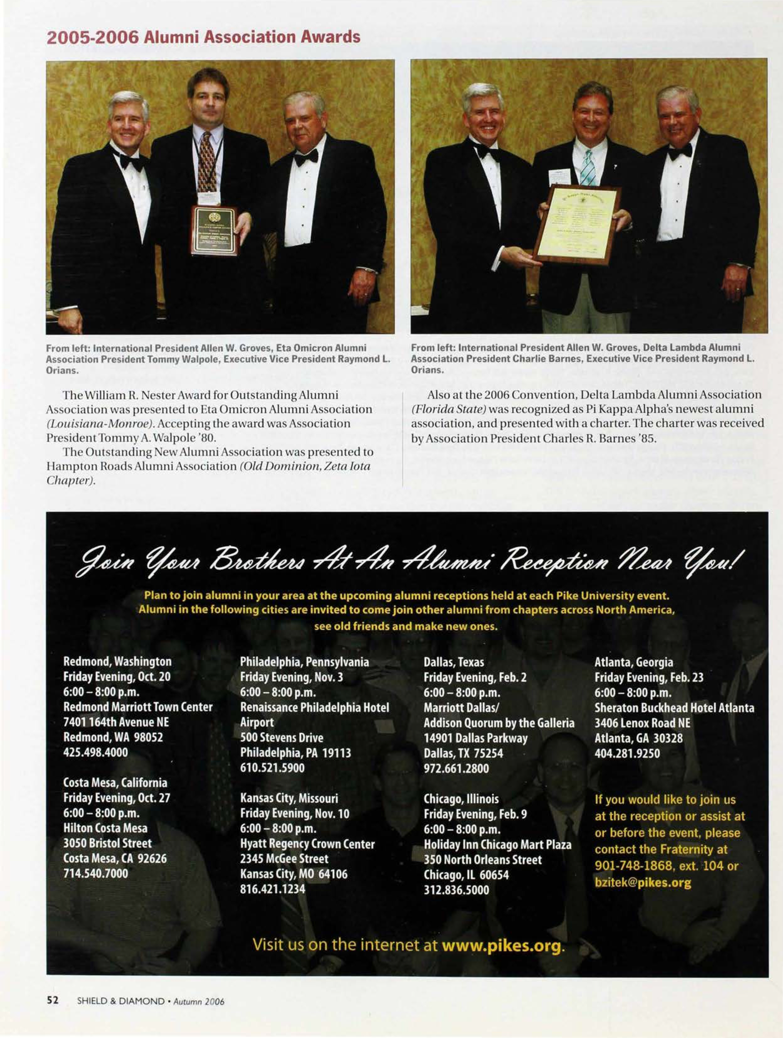 Join Your Brothers at an Alumni Reception Near You!